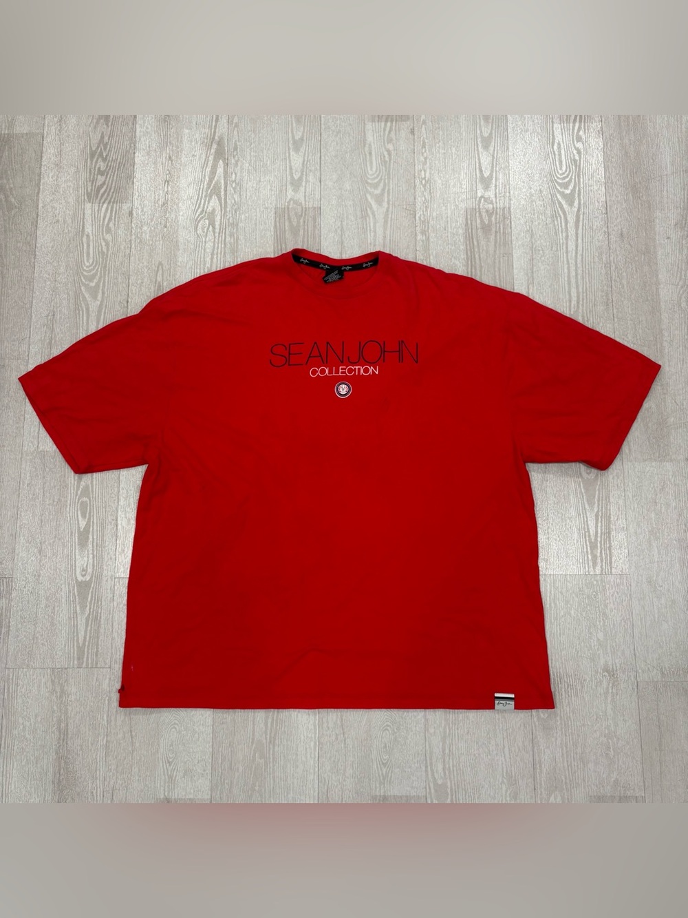 Sean John MENS Collection Logo Graphic T-Shirt (Bright Red) size 3XL